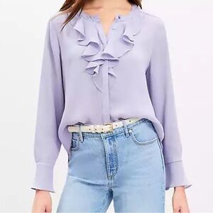 Lavender Ruffle Blouse